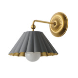 Maxim - 18051DGGL - One Light Wall Sconce - Primrose - Dark Grey / Gold Leaf