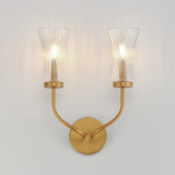 Maxim - 16152CRNAB - Two Light Wall Sconce - Camelot - Natural Aged Brass