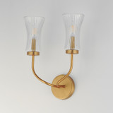 Maxim - 16152CRNAB - Two Light Wall Sconce - Camelot - Natural Aged Brass
