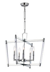 Maxim - 16103CLPN - Five Light Chandelier - Lucent - Polished Nickel