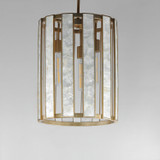 Maxim - 12802CZNAB - Three Light Foyer Pendant - Miramar - Capiz / Natural Aged Brass