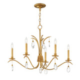 Maxim - 12745CHGL - Five Light Chandelier - Eden - Charcoal Gold Leaf