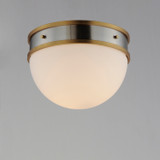 Maxim - 12419SWSNSBR - One Light Flush Mount - Duke - Satin Nickel / Satin Brass