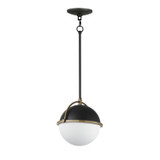 Maxim - 12411SWBKWBR - One Light Pendant - Duke - Black/Weathered Brass