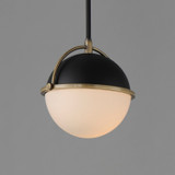 Maxim - 12411SWBKWBR - One Light Pendant - Duke - Black/Weathered Brass