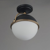 Maxim - 12410SWBKWBR - One Light Semi Flush Mount - Duke - Black/Weathered Brass