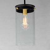 Maxim - 12408CLBKSBR - One Light Pendant - Pinn - Black / Satin Brass