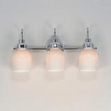 Maxim - 12333WTPC - Three Light Bath Vanity - Milk - Polished Chrome