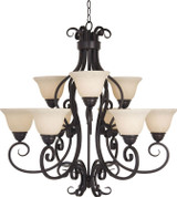 Maxim - 12207FIOI - Nine Light Chandelier - Manor - Oil Rubbed Bronze