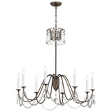 Maxim - 12168CHB/CRY - Eight Light Chandelier - Plumette - Chestnut Bronze
