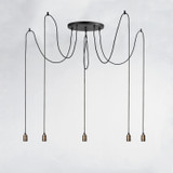 Maxim - 12125BKAB - Five Light Pendant - Early Electric - Black / Antique Brass