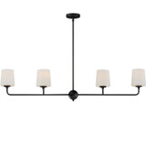 Maxim - 12097SWAR - Four Light Linear Chandelier - Bristol - Anthracite