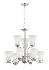 Maxim - 12076FTSN - Nine Light Chandelier - Vital - Satin Nickel