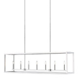 Generation Lighting. - 6634507-962 - Seven Light Island Pendant - Moffet Street - Brushed Nickel