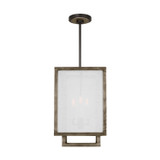Visual Comfort Studio - TFC1103WDO - Three Light Chandelier - Brockway - Weathered Oak Wood