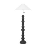 Troy Lighting - PFL1564-FOR/CBF - Two Light Floor Lamp - Miela - Forged Iron/Ceramic Black Motif
