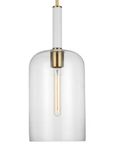 Visual Comfort Studio - KSP1051BBSGW - One Light Pendant - Monroe - Burnished Brass