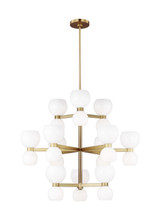 Visual Comfort Studio - KSC10124BBSMG - 24 Light Chandelier - Londyn - Burnished Brass with Milk White Glass