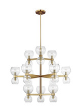 Visual Comfort Studio - KSC10124BBSCG - 24 Light Chandelier - Londyn - Burnished Brass with Clear Glass