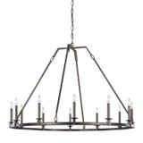 Visual Comfort Studio - F3216/12SMS - 12 Light Chandelier - Landen - Smith Steel