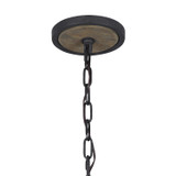 Visual Comfort Studio - F3186/6WOW/AF - Six Light Pendant - Allier - Weathered Oak Wood / Antique Forged Iron