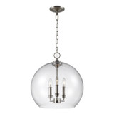 Visual Comfort Studio - F3155/3SN - Three Light Pendant - Lawler - Satin Nickel