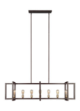 Visual Comfort Studio - F3148/7NWB - Seven Light Island Chandelier - Finnegan - New World Bronze