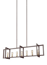 Visual Comfort Studio - F3148/7NWB - Seven Light Island Chandelier - Finnegan - New World Bronze