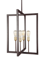 Visual Comfort Studio - F3146/4NWB - Four Light Chandelier - Finnegan - New World Bronze