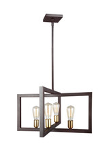 Visual Comfort Studio - F3145/4NWB - Four Light Chandelier - Finnegan - New World Bronze