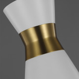 Visual Comfort Studio - EP1221MWTBBS - One Light Pendant - Heath - Matte White and Burnished Brass