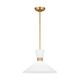 Visual Comfort Studio - DJP1091SB - One Light Pendant - Belcarra - Satin Brass