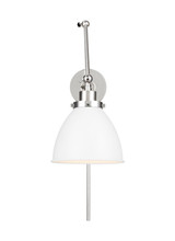 Visual Comfort Studio - CW1161MWTPN - One Light Wall Sconce - Wellfleet - Matte White and Polished Nickel