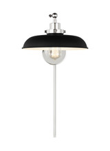 Visual Comfort Studio - CW1141MBKPN - One Light Wall Sconce - Wellfleet - Midnight Black and Polished Nickel