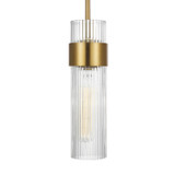 Visual Comfort Studio - CP1161BBS - One Light Pendant - Geneva - Burnished Brass