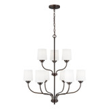 Generation Lighting. - 3102809EN3-710 - Nine Light Chandelier - Windom - Bronze