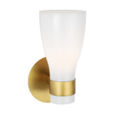 Visual Comfort Studio - AEV1001BBSMG - One Light Wall Sconce - Moritz - Burnished Brass with Milk White Glass