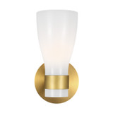 Visual Comfort Studio - AEV1001BBSMG - One Light Wall Sconce - Moritz - Burnished Brass with Milk White Glass
