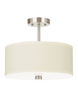 Visual Comfort Studio - 77262EN3-962 - Two Light Semi-Flush Convertible Pendant - Dayna Shade Pendants - Brushed Nickel