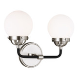 Visual Comfort Studio - 4487902-962 - Two Light Wall / Bath - Cafe - Brushed Nickel