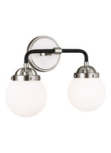 Visual Comfort Studio - 4487902-962 - Two Light Wall / Bath - Cafe - Brushed Nickel