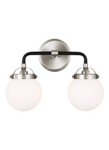 Visual Comfort Studio - 4487902-962 - Two Light Wall / Bath - Cafe - Brushed Nickel