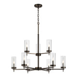 Visual Comfort Studio - 3190309EN-778 - Nine Light Chandelier - Zire - Brushed Oil Rubbed Bronze