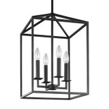 Generation Lighting. - 5115004-112 - Four Light Hall / Foyer - Perryton - Midnight Black
