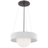 Visual Comfort Signature - WS 5000BZ/WHT-WG - LED Chandelier - Arena - Bronze and White Glass