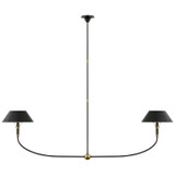 Visual Comfort Signature - TOB 5728BZ/HAB-BZ - LED Linear Chandelier - Turlington - Bronze and Hand-Rubbed Antique Brass