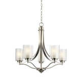Generation Lighting. - 3137305EN3-962 - Five Light Chandelier - Elmwood Park - Brushed Nickel