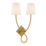 Savoy House - 9-4928-2-322 - Two Light Wall Sconce - Barclay - Warm Brass