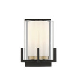 Savoy House - 9-1977-1-143 - One Light Wall Sconce - Eaton - Matte Black with Warm Brass Accents