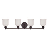 Savoy House - 8-6836-4-13 - Four Light Bath Bar - Melrose - English Bronze